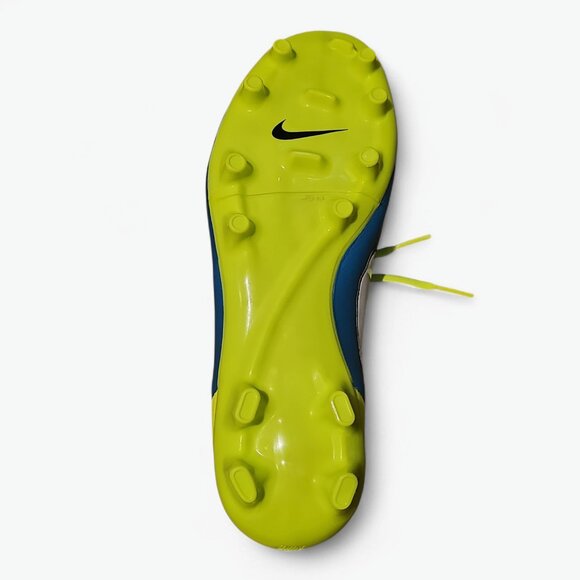 Nike Tiempo Womens 630547-400 Soccer Cleats Blue Neon Green Women\'s Size 7.5